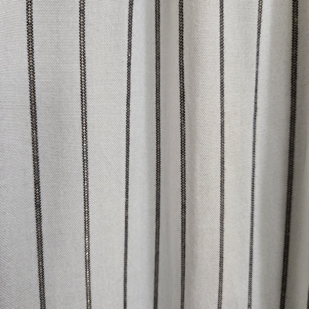 Rails Ruby San Marino Stripe Peplum Button Down Shirt White Black Metallic Large - Picture 5 of 12